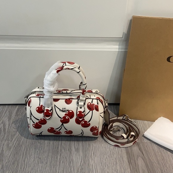 Coach Handbags - Coach Cherry Print Mini Boston Bag